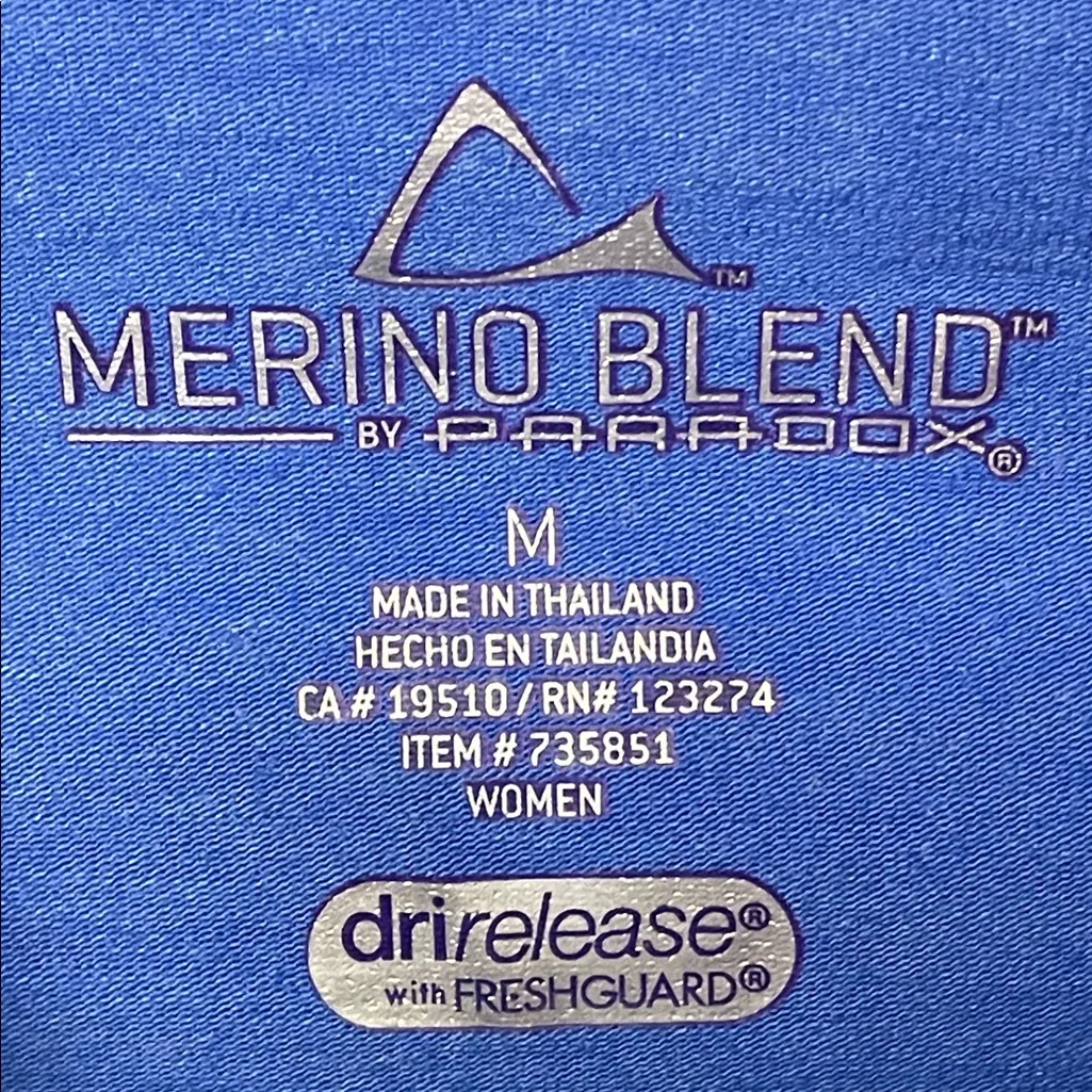 Paradox Blue Merino Blend Pullover Medium - Image 4