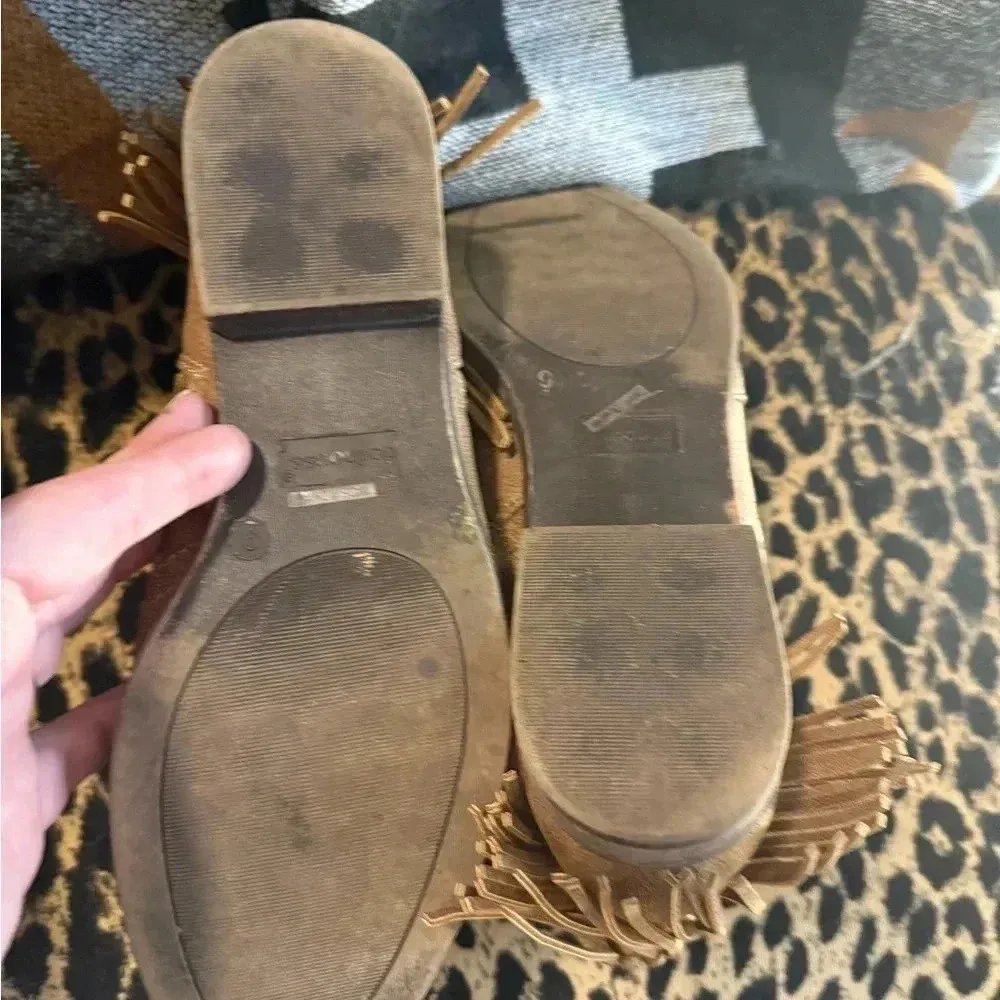 Dollhouse Brown Fringe Ankle Booties - Image 4