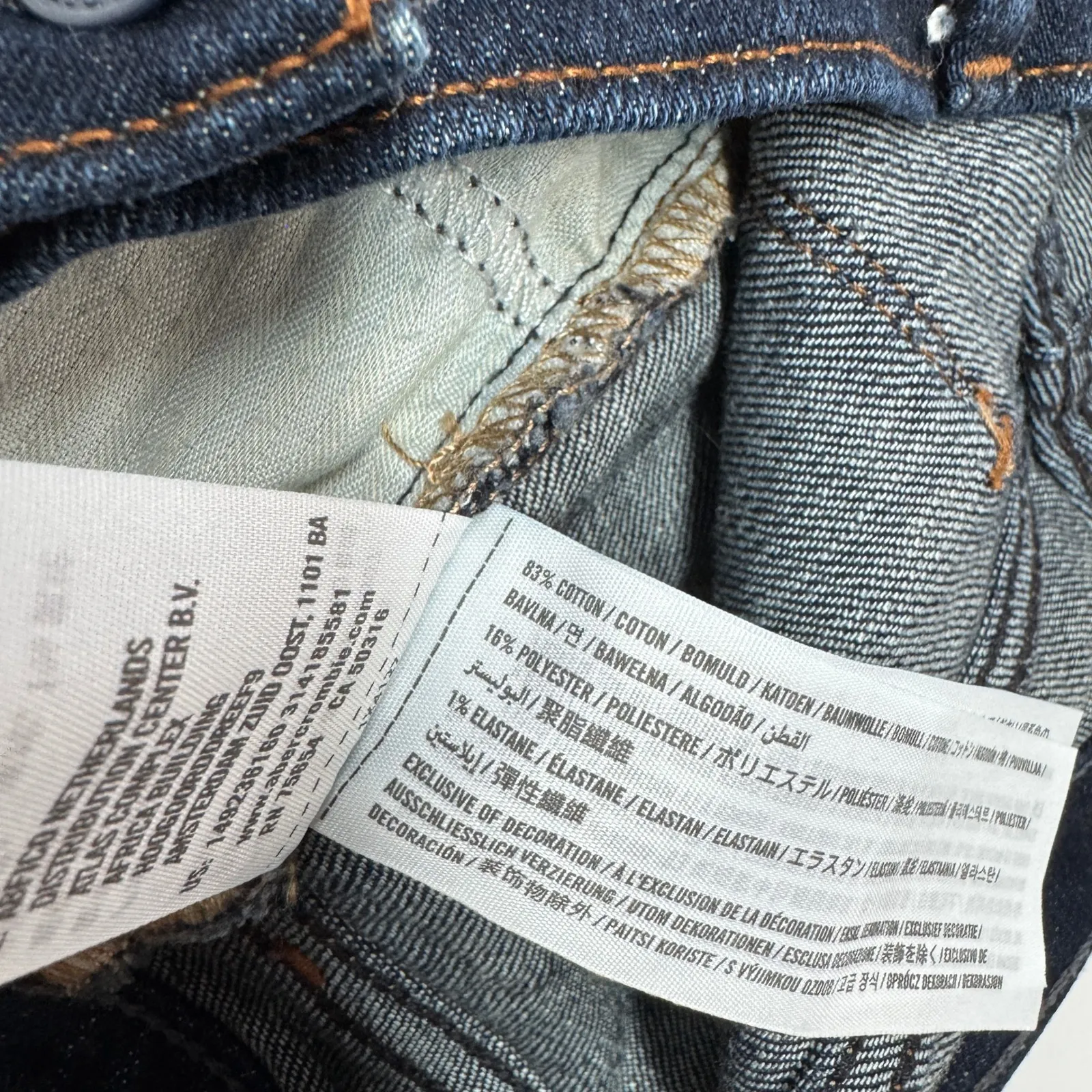 Abercrombie Fitch Shorts Womens Size 27 Blue Dark Wash Denim Jean Cuffed Rolled - Image 5