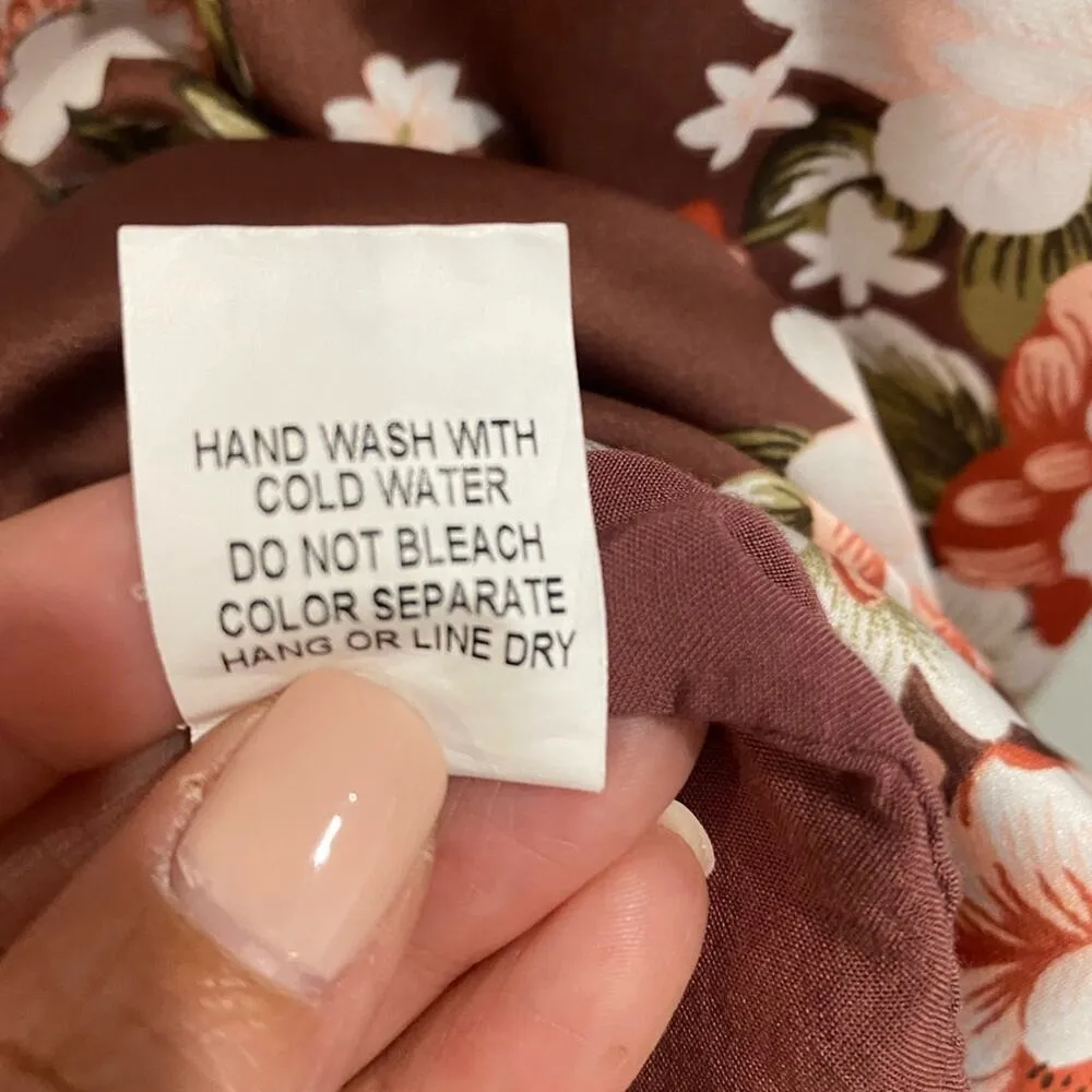 Honey Belle Satin Floral Camisole Mini Dress Sz M - Image 7