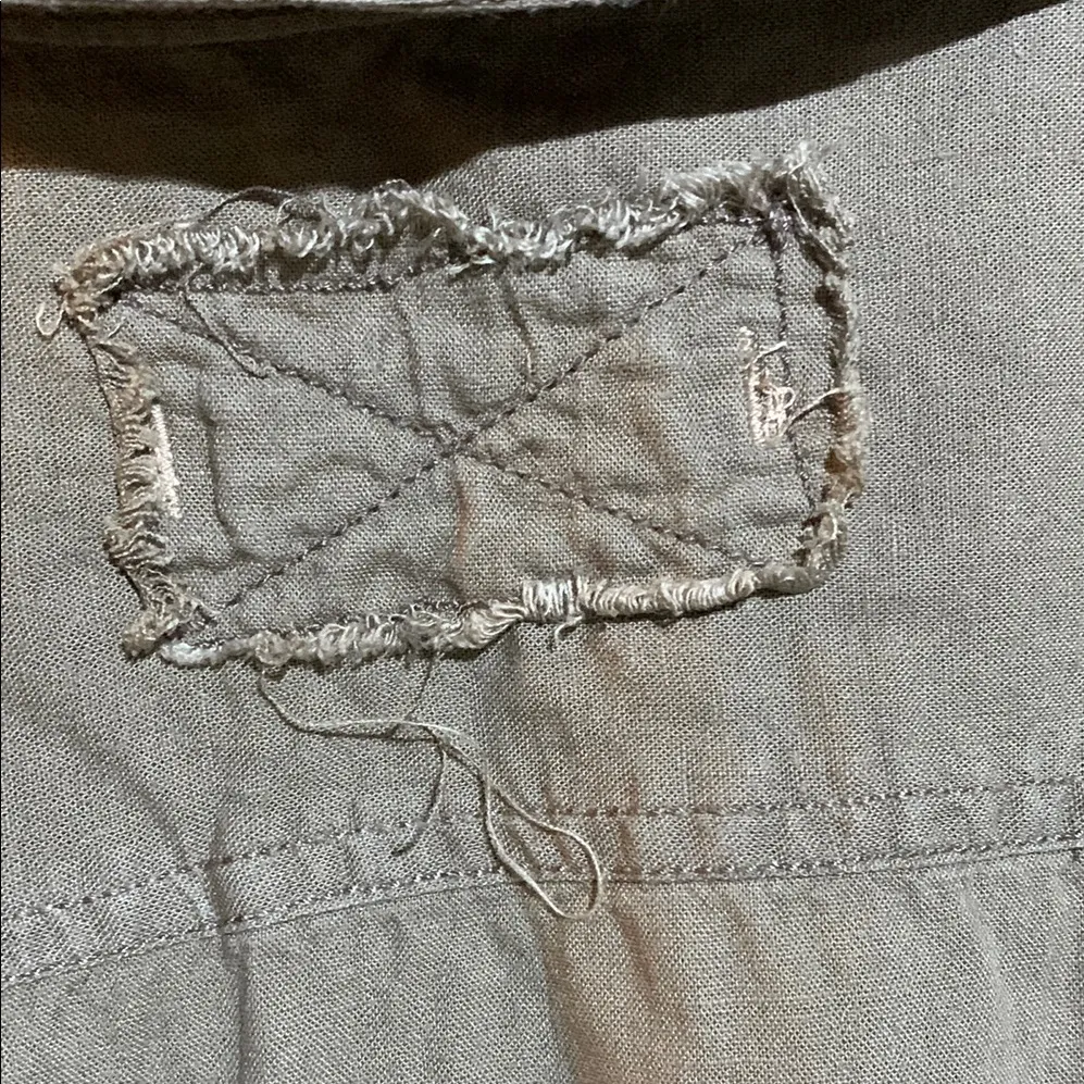 We The Free Brown Cuffed Sleeve Crop Button Down Shirt - Image 7