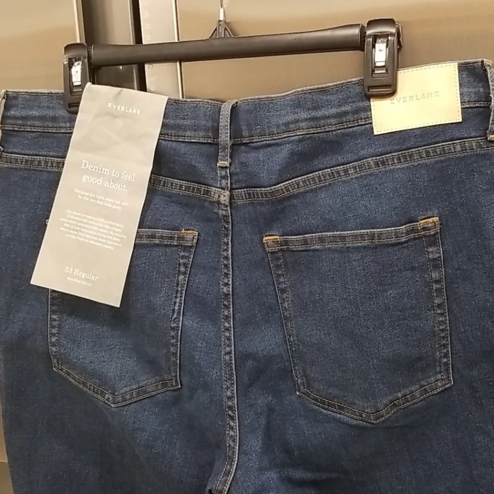 💕EVERLANE💕 Mid Rise Skinny Jeans ~ Mid Blue 33 Regular NWT - Image 8