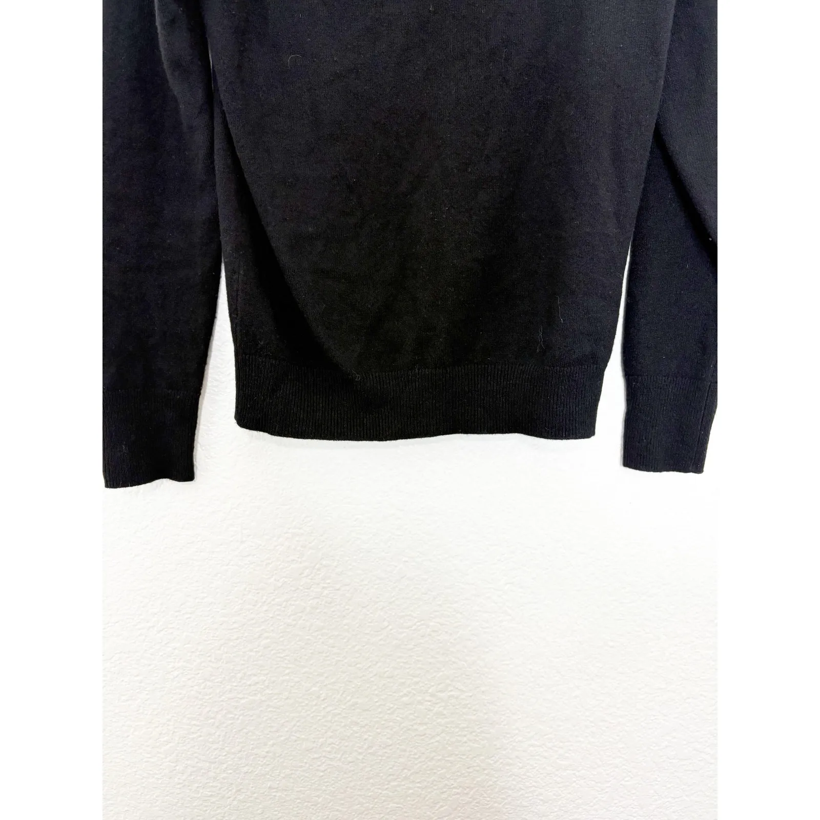 Equipment Shane Pearl Necklace Wool Cashmere Sweater Size XS Black Preppy Chic - Image 9