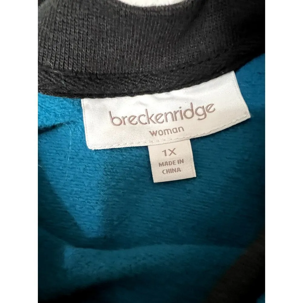 Breckenridge women's size 1X blue sweatshirt leaves embroidery grannnycore - Image 6