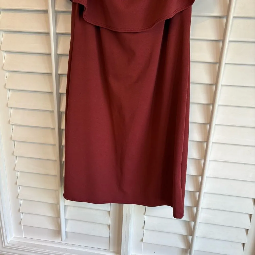 Pinc Rust Off Shoulder Dress Size‎ 1X Orange - Image 4