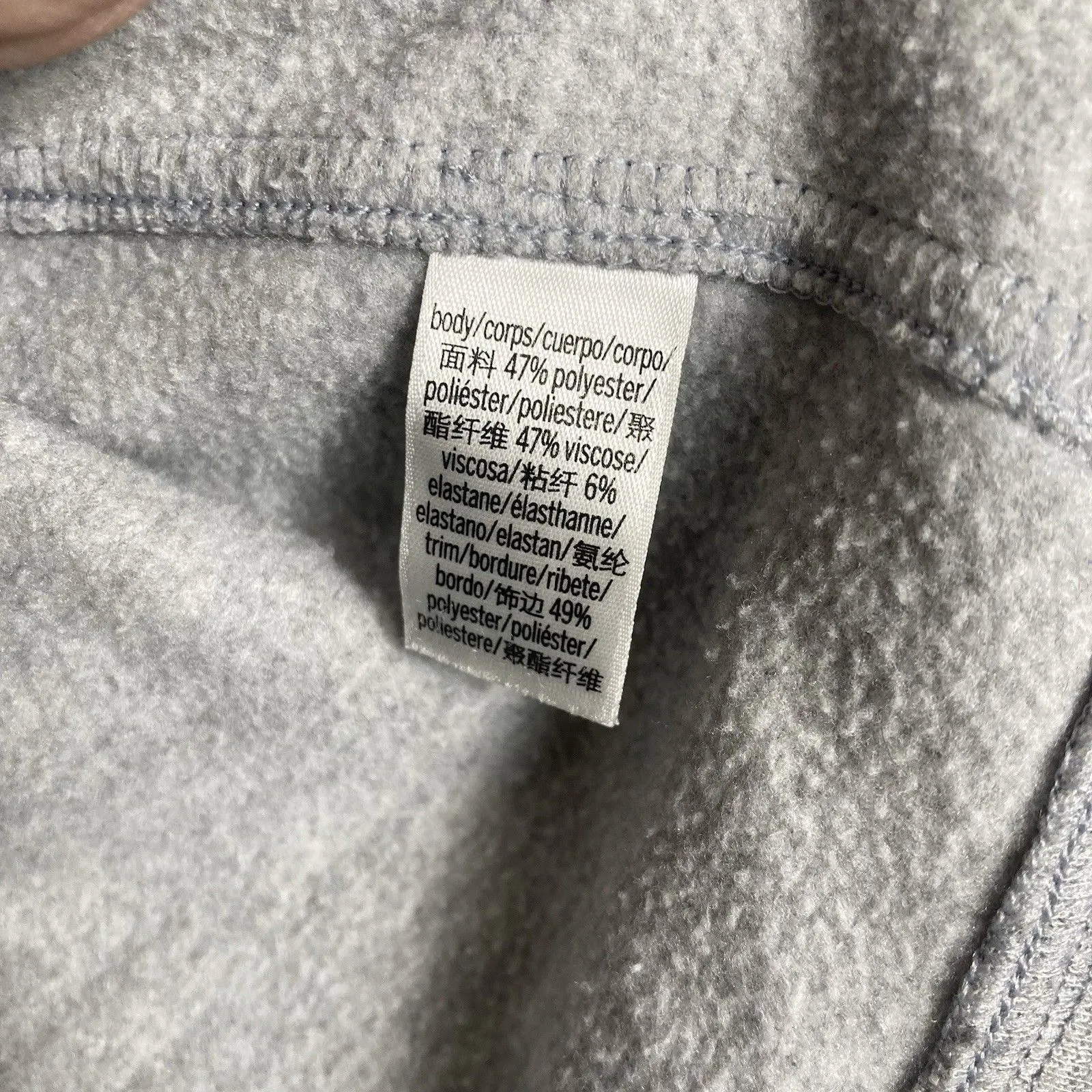 Victoria Sport Cropped Oversized Sweatshirt Women L Gray Glitter Graphic Ruffle - Image 9