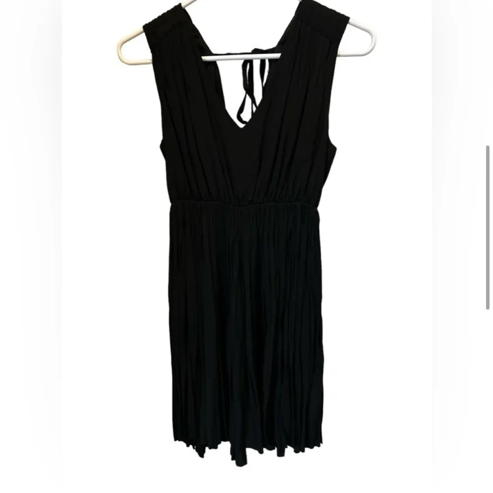 Madewell‎ Magnolia Tie Back Dress Black Sleeveless V-Neck Size S - Image 3