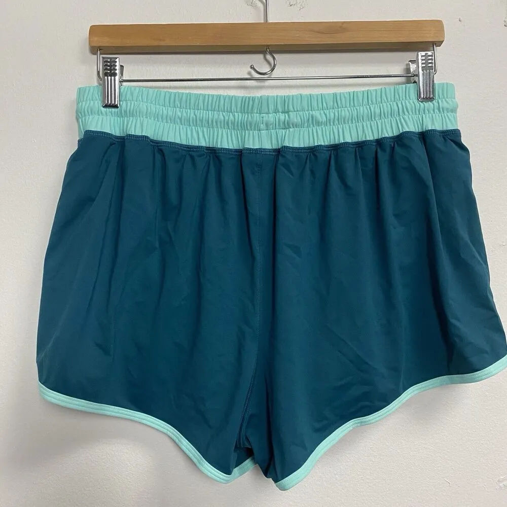 LL Bean Shorts Womens Lightweight Running Training Teal Green NO SIZE TAG - Image 4