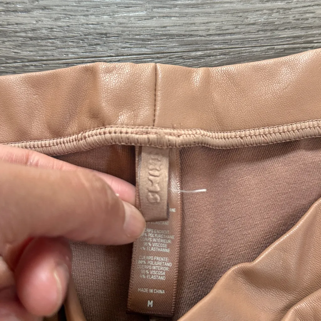 SKIMS Faux Leather Pants Medium Boot Cut - Image 6