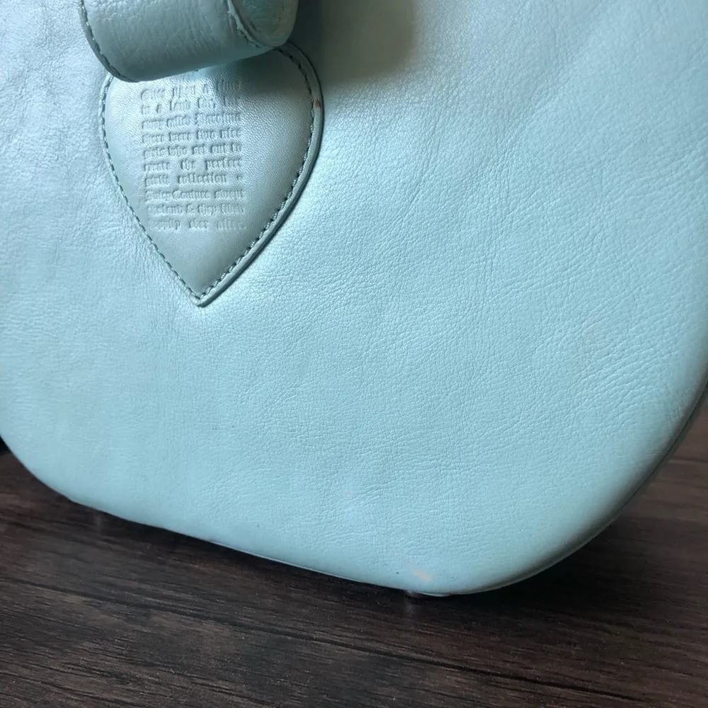 Vintage Y2K Juicy Couture Train Case Cosmetic Bag Travel Purse Round Tiffany VTG - Image 8