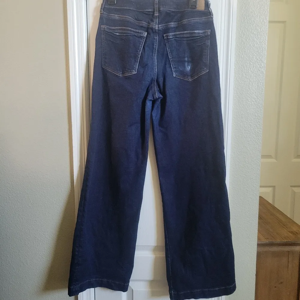 American eagle outfitters wide leg denim jeans women's size 8 - Image 2
