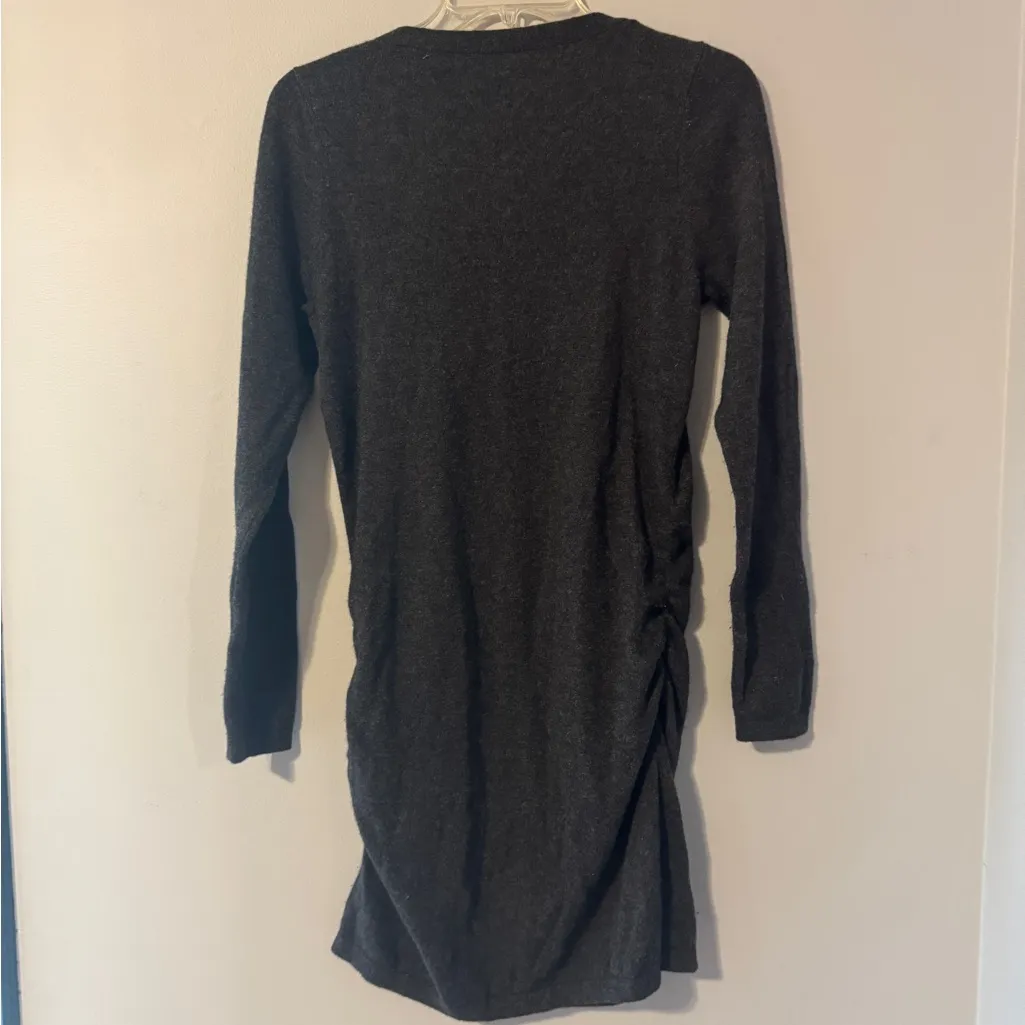 J McLaughlin Cashmere Sweater Dress in Charcoal size Medium Gray - Image 5
