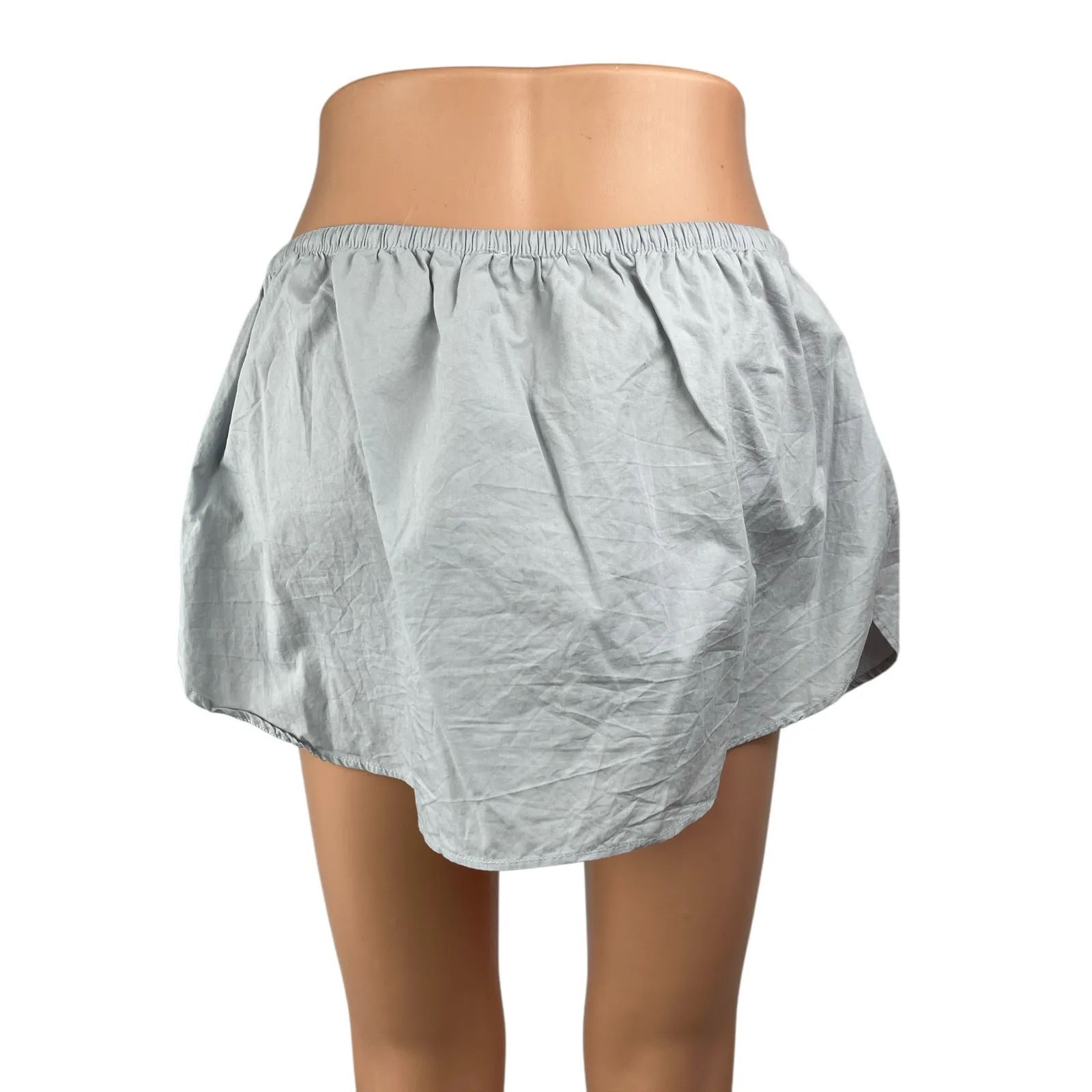 Zara Womens Gray Drawstring Elastic Waist Button Down Mini A-Line Skirt Size L - Image 2