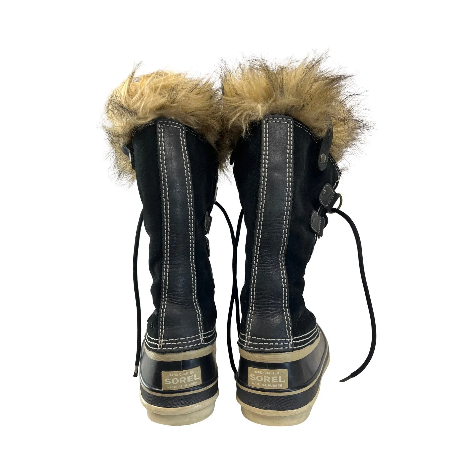 Sorel Joan Of Arctic Black Waterproof Winter Boots Faux Fur Size 7 - Image 8