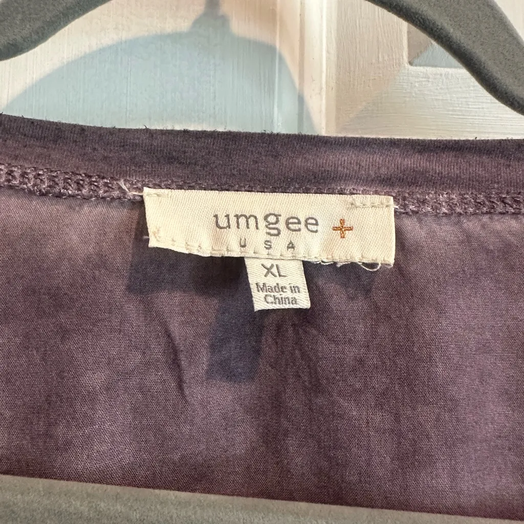 Umgee Two Tone Dusty Purple Long Sleeve Blouse - Image 2