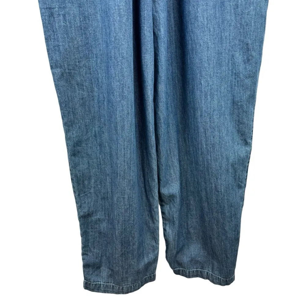 Pilcro and the Letterpress Anthropologie Denim Chambray Zip Front Jumpsuit 10 - Image 8
