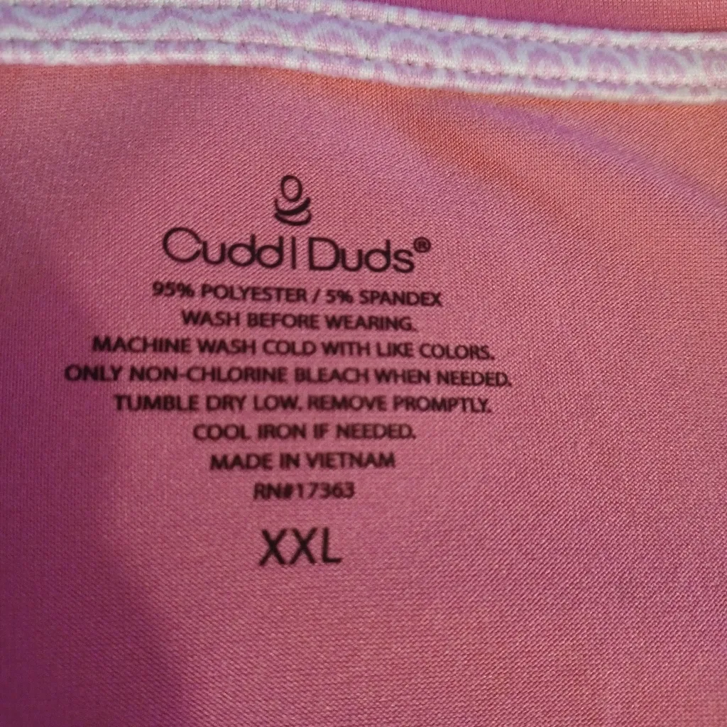 Cuddl Duds Women's Pink Lounge Shirt Size 2X - Image 2