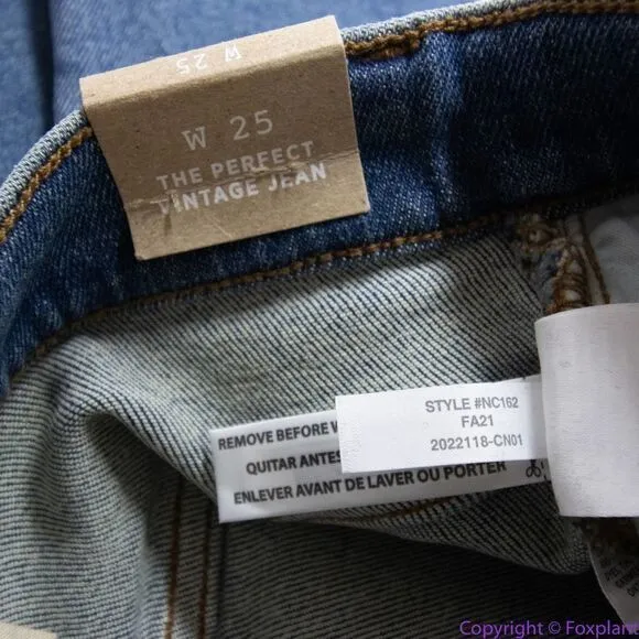 NEW Madewell the Perfect Vintage‎ Jean in Melgrove Wash, 25 - Image 17