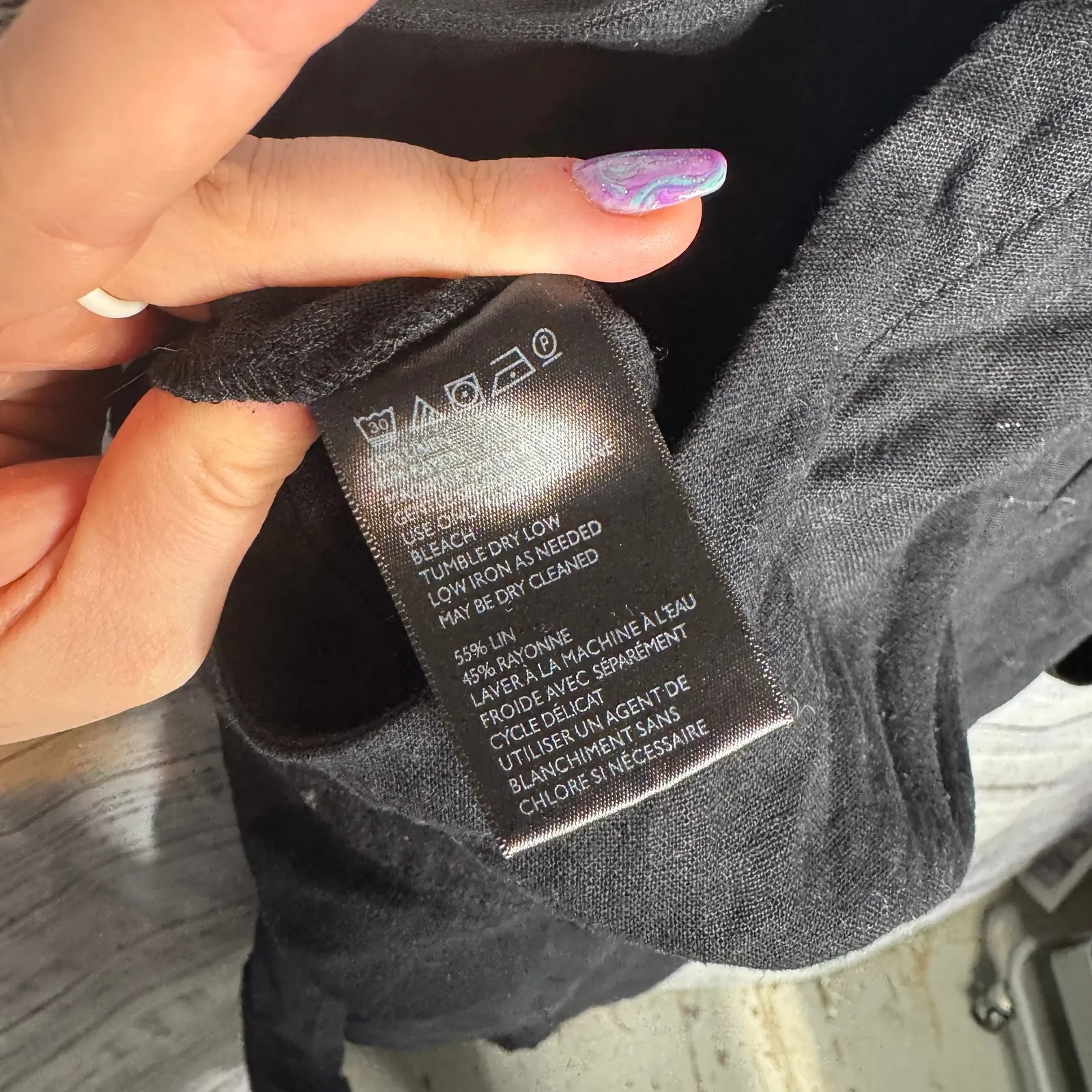 BDG Urban Outfitters Linen Blend Overalls Black NWT Lg - Image 6