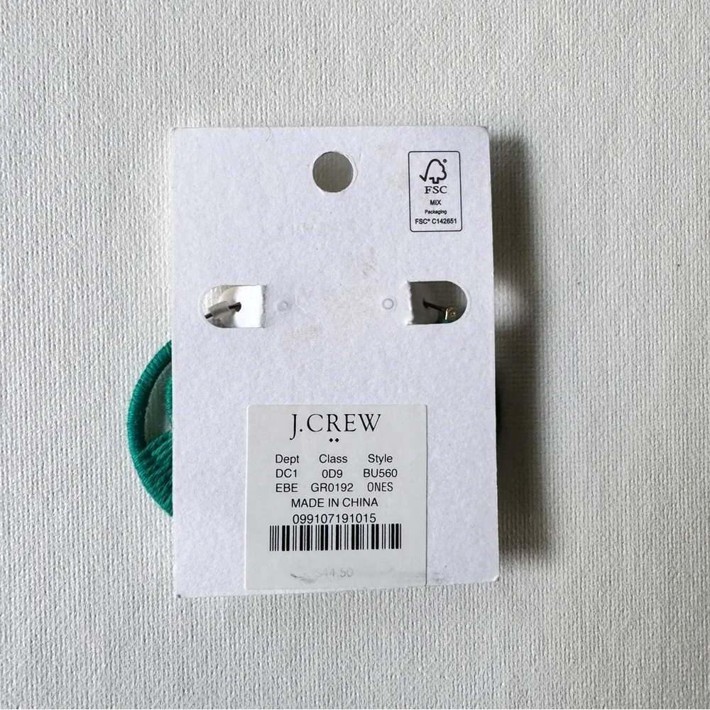 J.Crew Women’s Fashion Statement Thread Wrapped Hoop Earrings NWT - Image 4