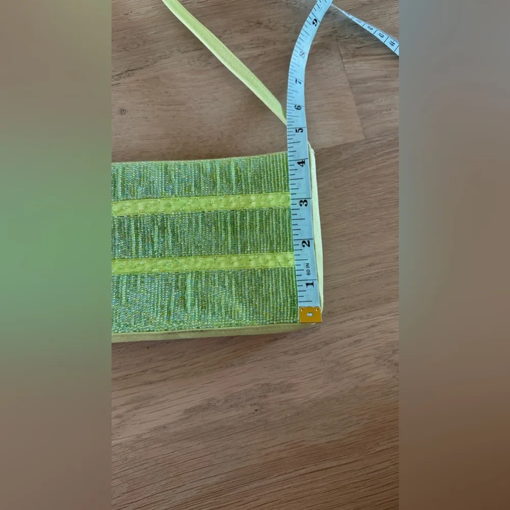 Lord & Taylor beaded green shoulder bag - Image 3