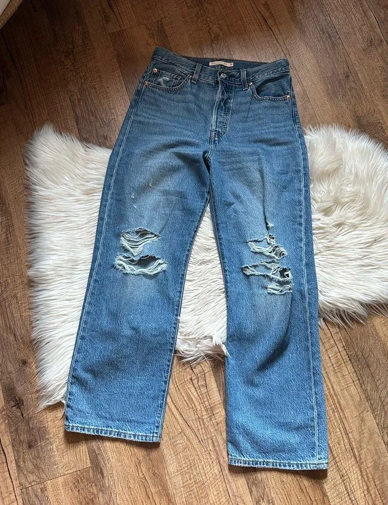 LEVI’S Ribcage Ankle Straight Jeans In Medium Wash - Image 2