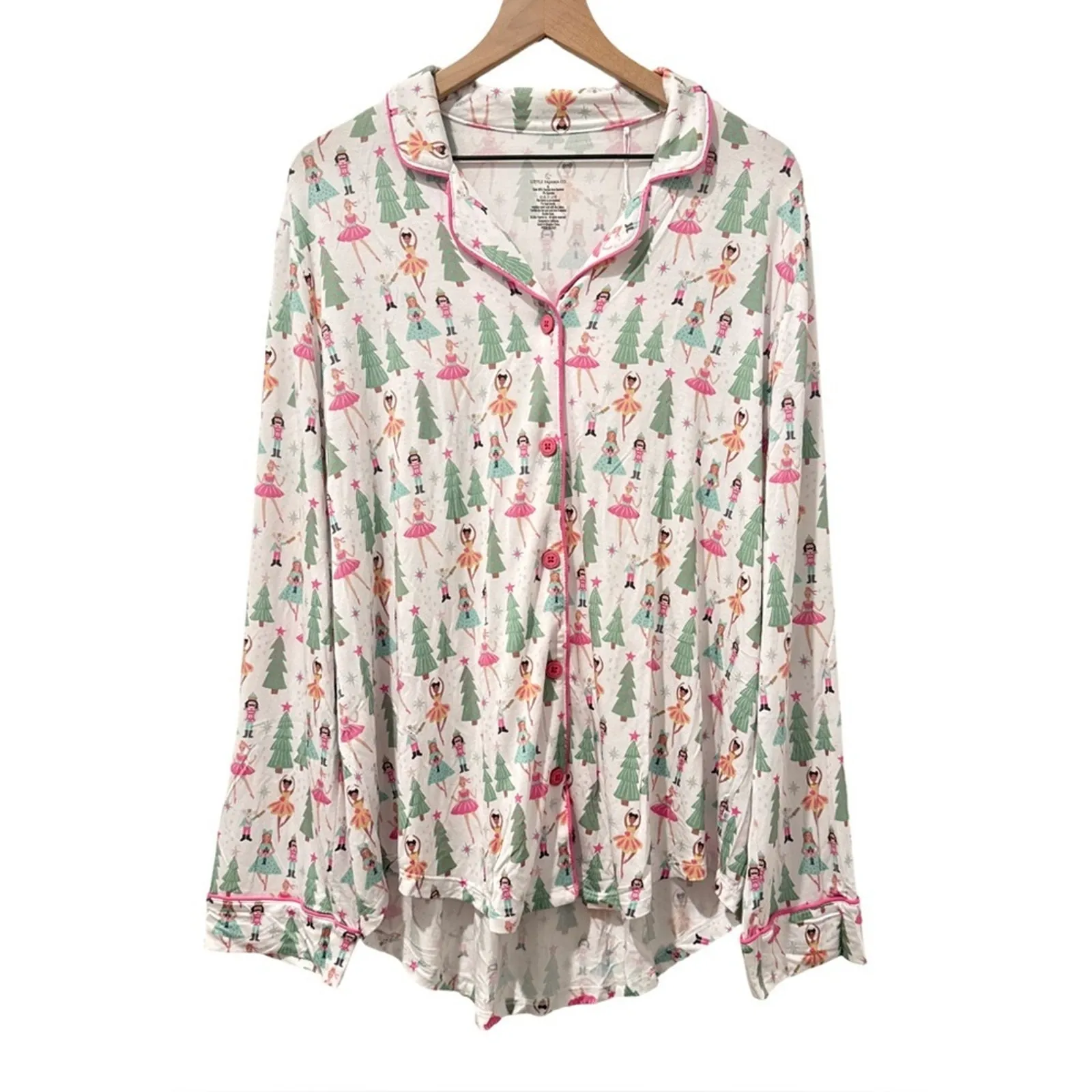 Little Pajama Co Holiday Nutcracker Ballet PJ Set Women’s XL NWT White - Image 2