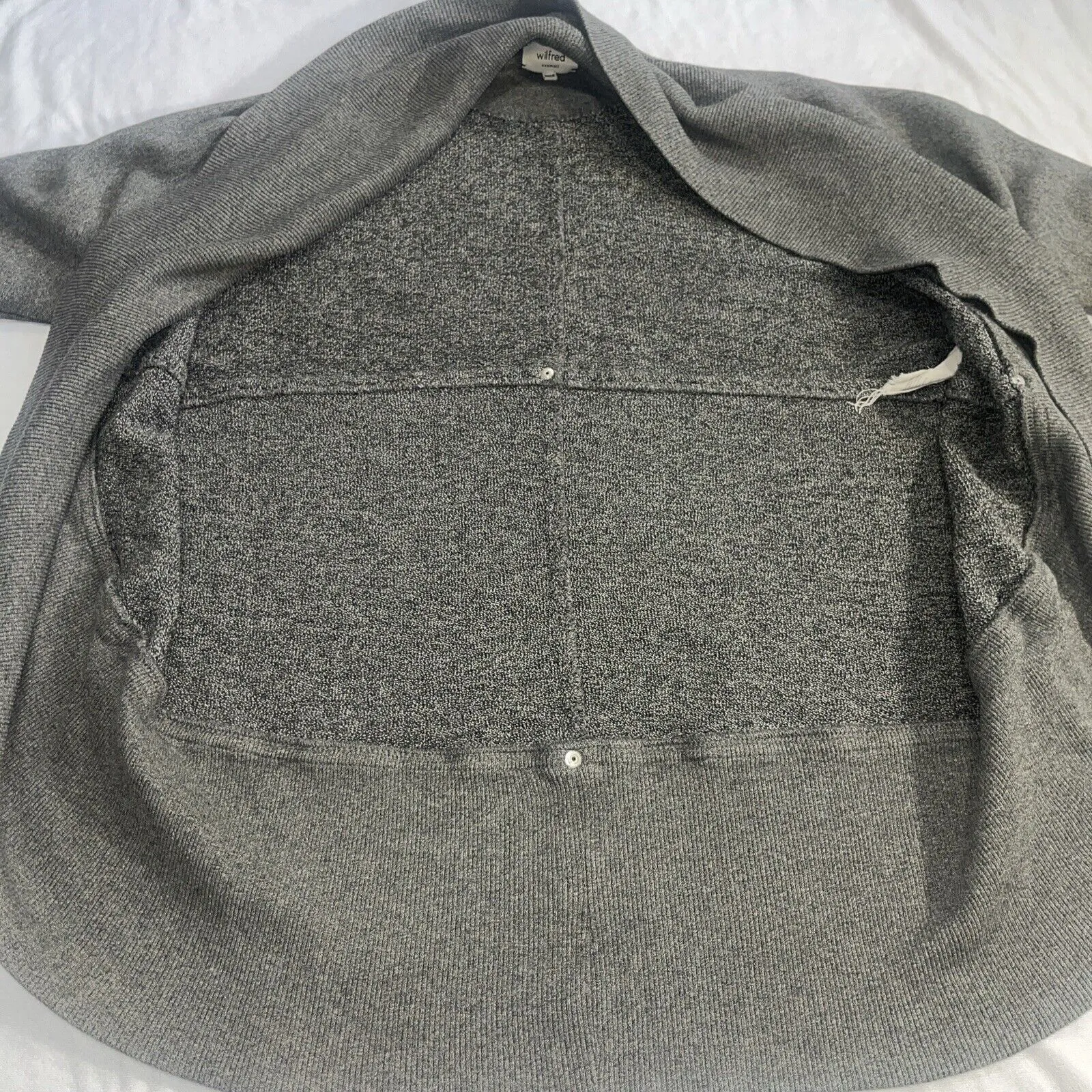 Wilfred Aritzia Gray Diderot Open Front Cardigan Sweater size XXS - Image 9