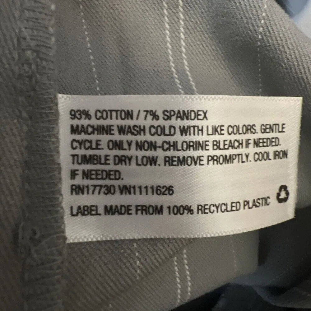 A New Day Pants High-Rise Slim Fit Ankle Gray Stripe Women's 17 New - Image 6