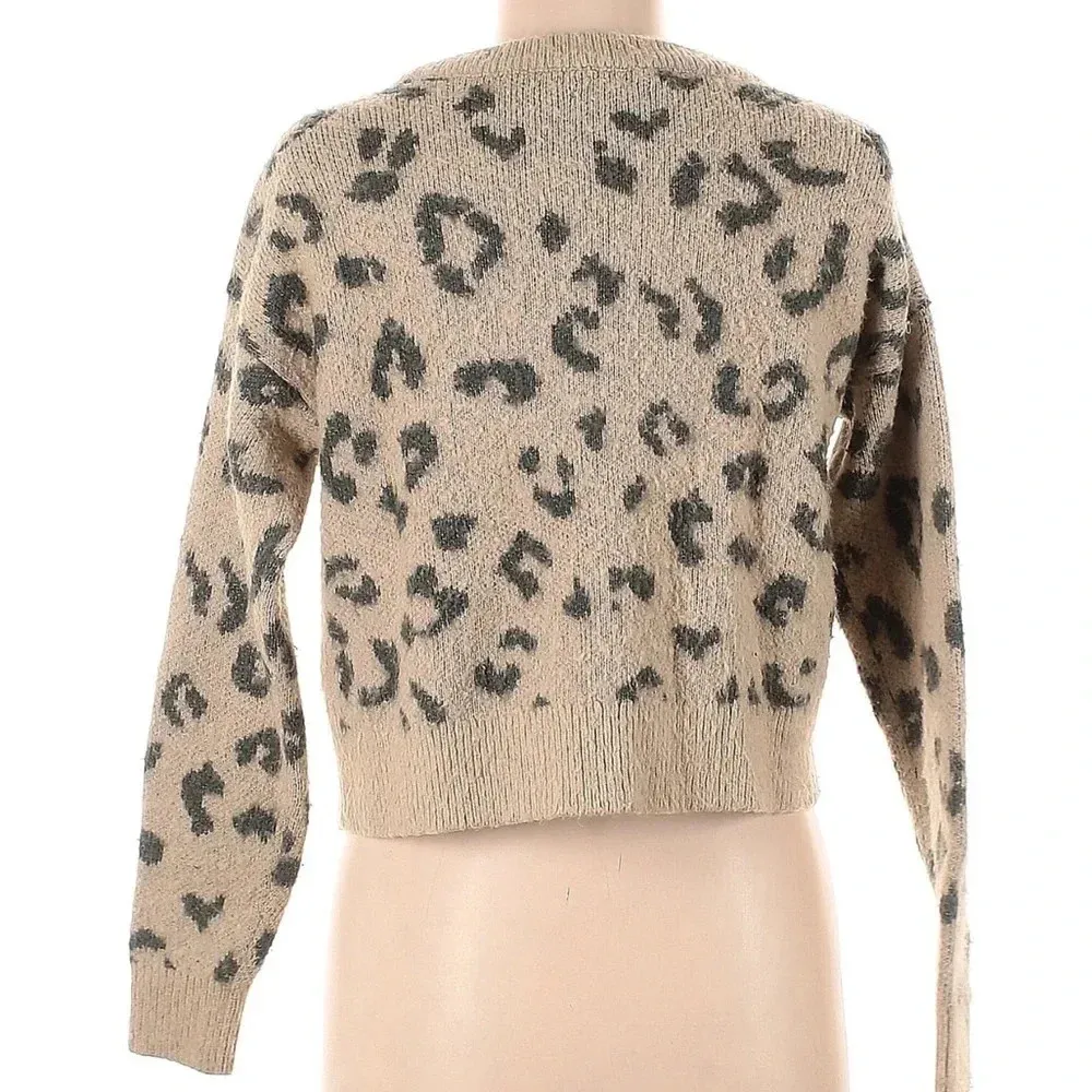 Abercrombie & Fitch Wool Blend Brushed Leopard Print Sweater Women’s Size XS A&F - Image 4