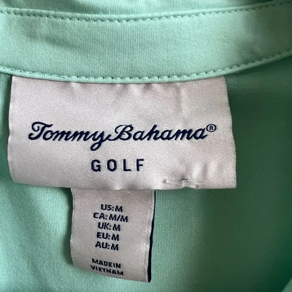Tommy Bahama aqua Golf pickleball tennis shirt Size Medium - Image 3