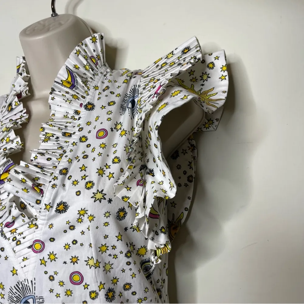 CeliaB Delfina tiered celestial star midi dress sz S - Image 13