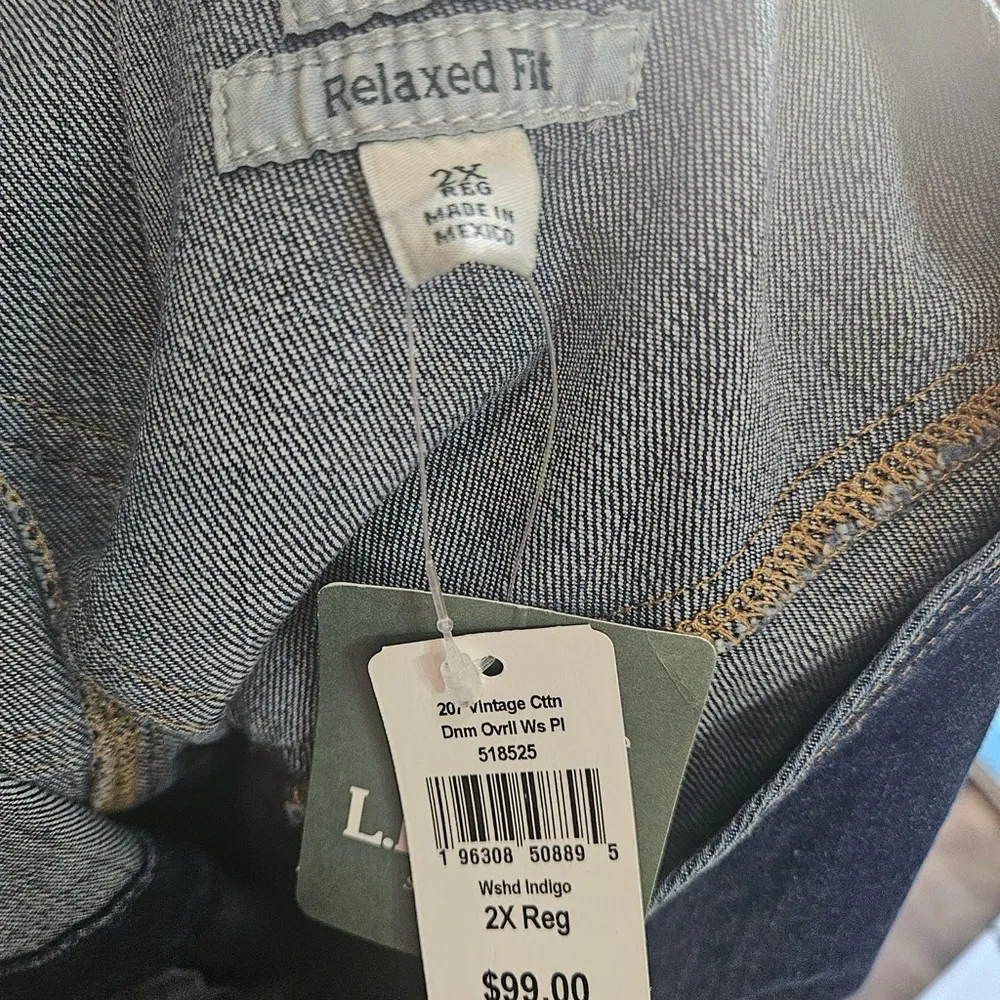 L.L. Bean Dark Blue Denim Overalls - Image 2