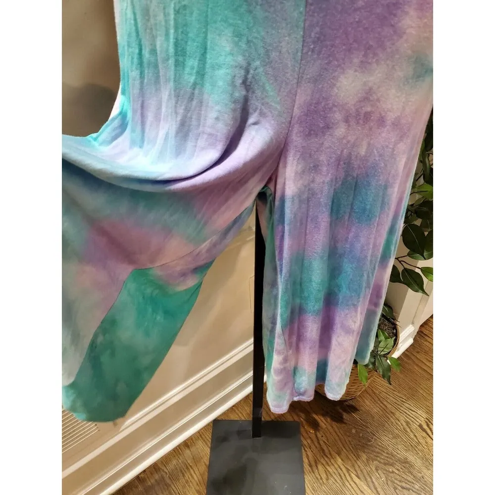 21 Saints Multicolor Tie Dye Rayon Scoop Neck Sleeveless Casual Jumpsuits Size M Size M - Image 5