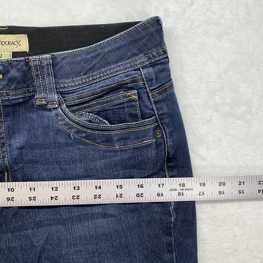 Democracy Jeans Womens‎ 10 Indigo Wash Ab technology Slim tapered Leg - Image 4