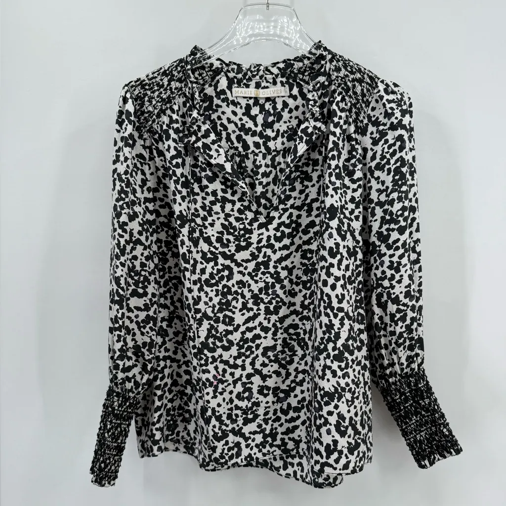 Marie Oliver Kate Blouse 100% silk size‎ medium - Image 2