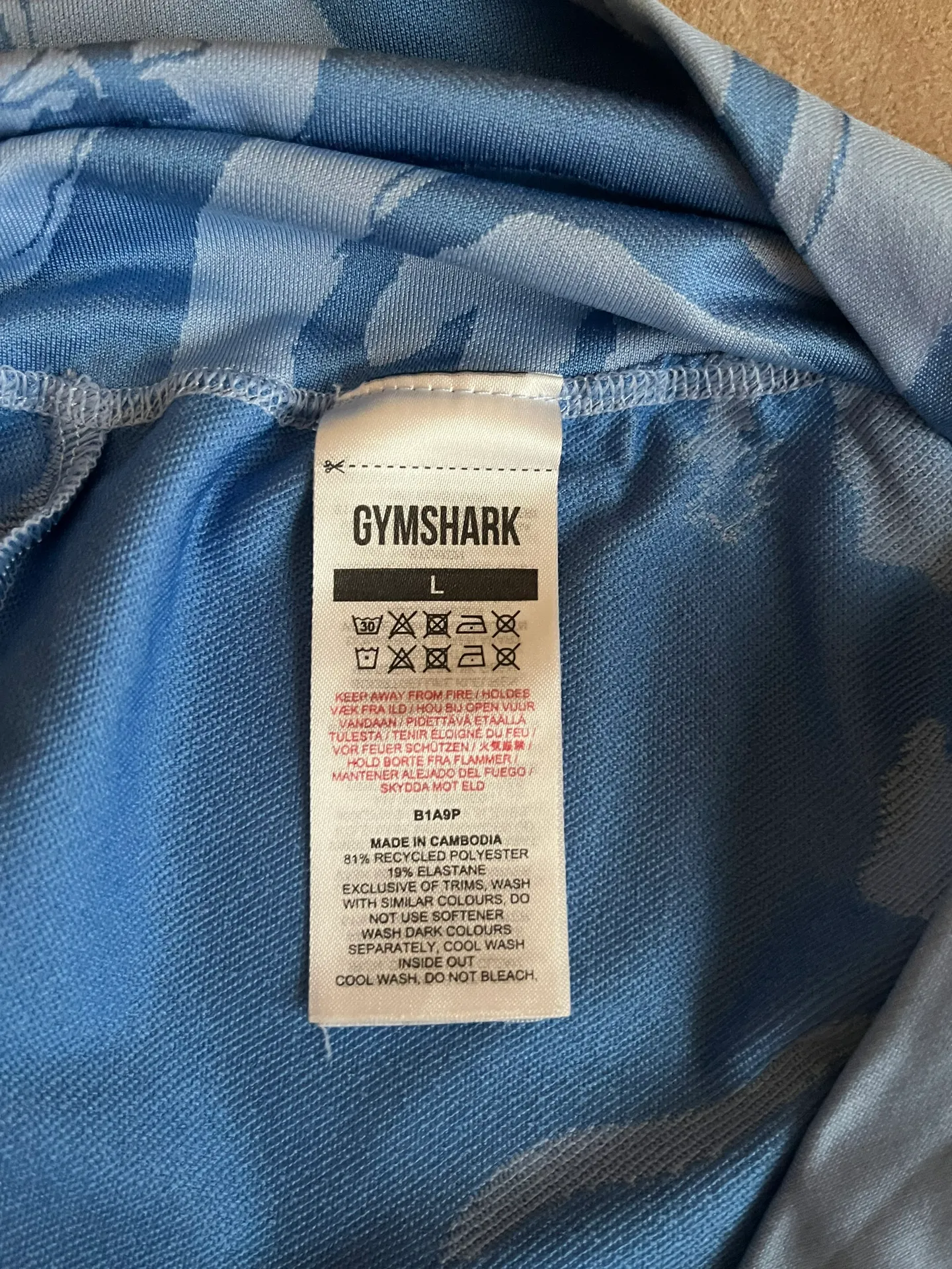 Gymshark Jacquard Blue Shorts - Image 5