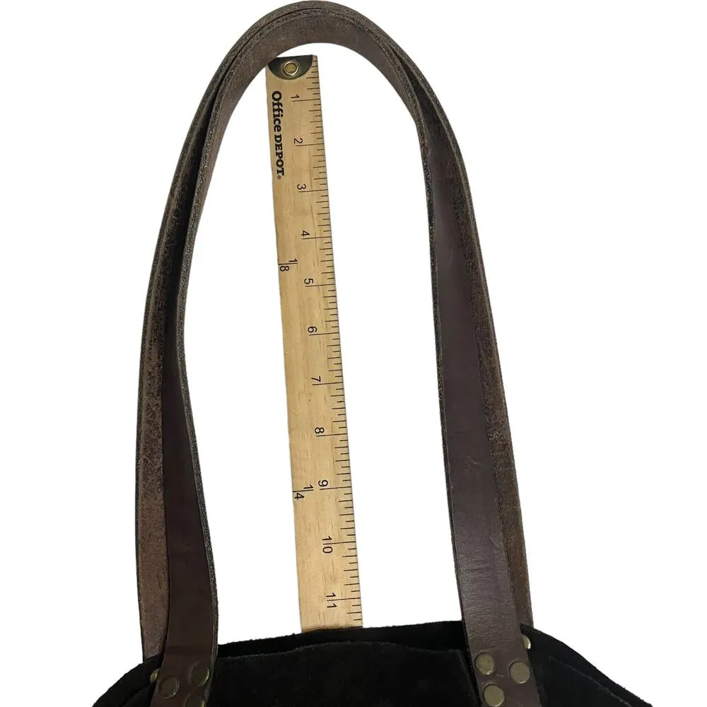 Tree Women's Artisan Leather Suede Tote Brown - Image 10