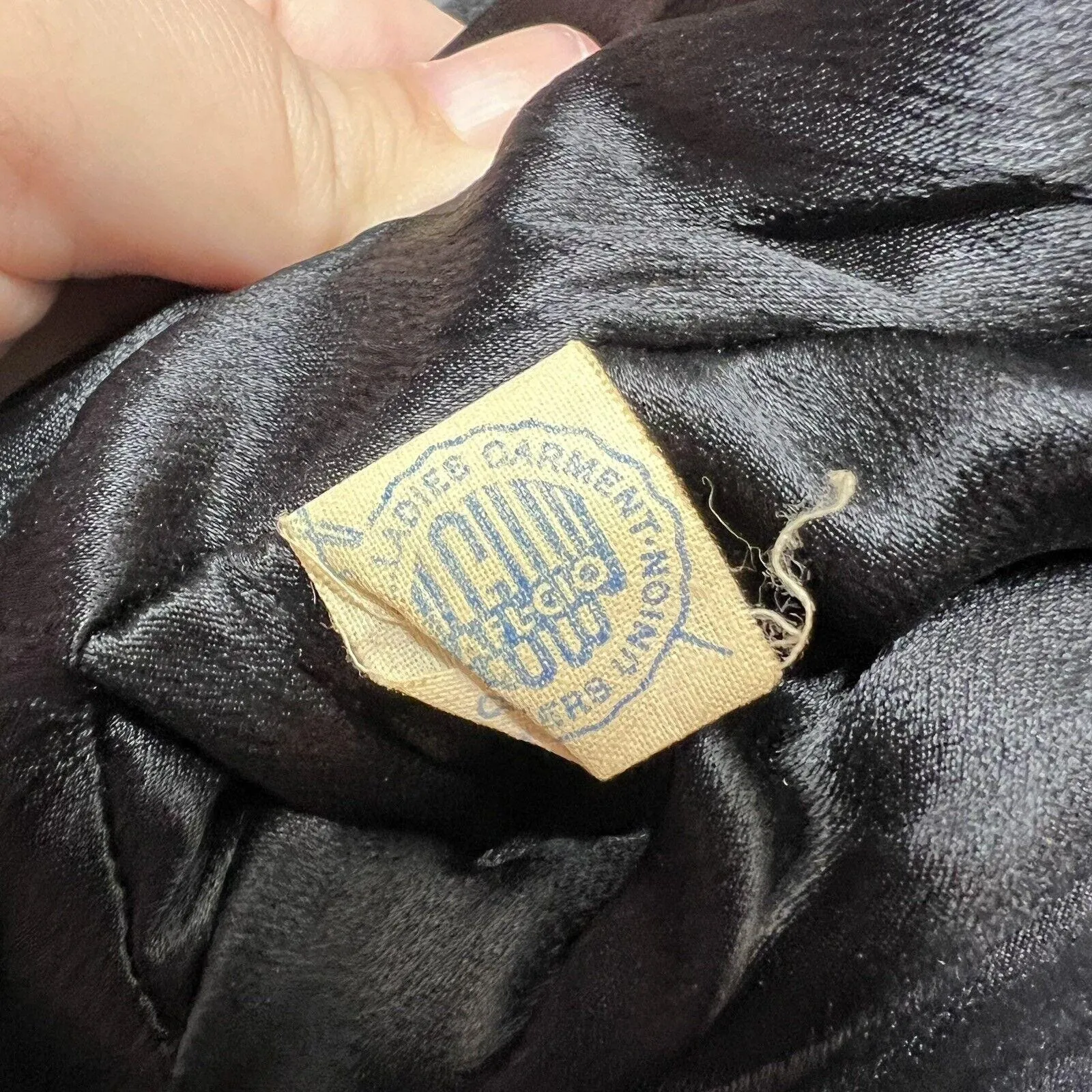 Vintage Rothmoor Coat Black Wool‎ 40s 50s Mid Century Union Made A Line Overcoat Size undefined - Image 9