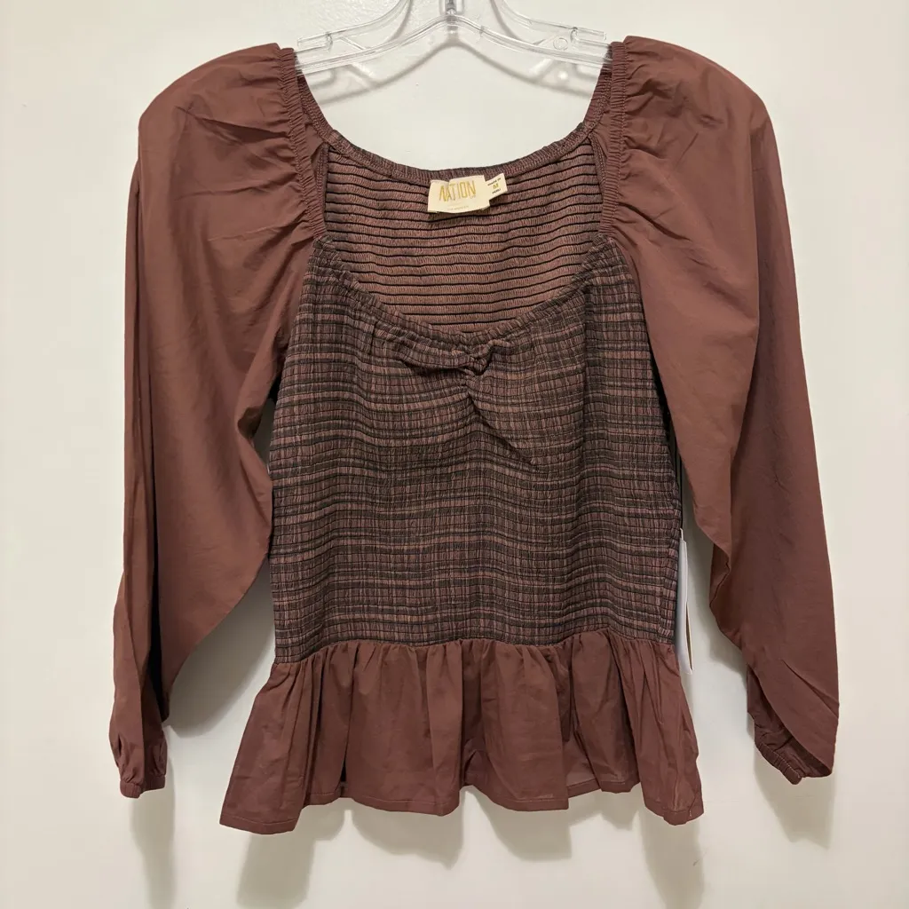 Nation LTD Tiana Combo Peplum Top Medium NWT - Image 3