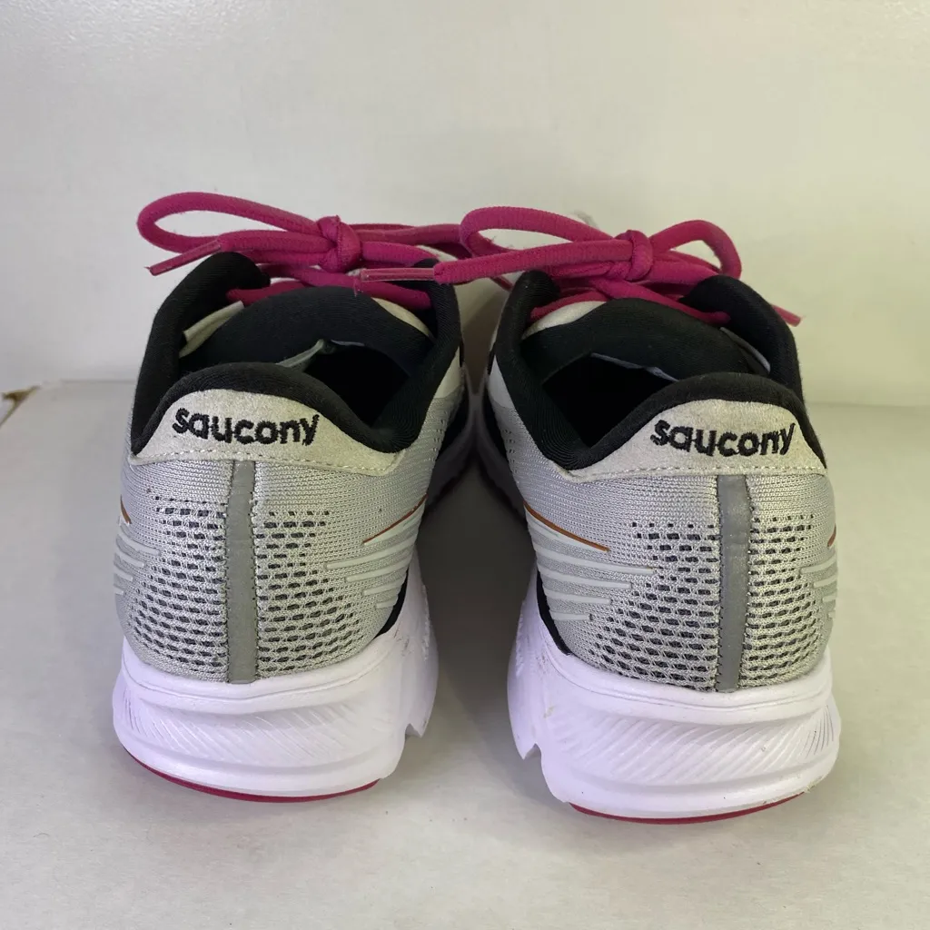 Saucony Ride 14 Women’s 6.5 Running Shoes Gray Pink Lace Up Athletic Comfort - Image 5