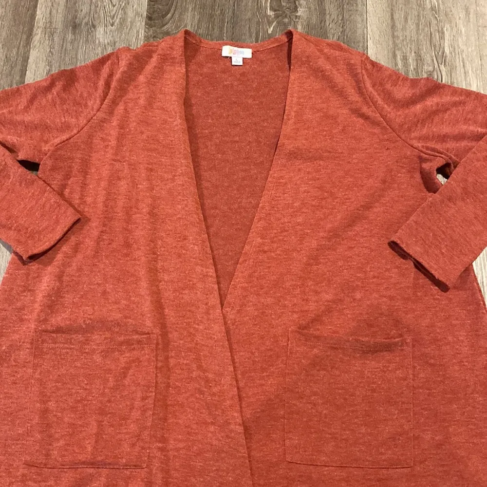 LulaRoe women’s maroon Sarah cardigan size L - Image 2