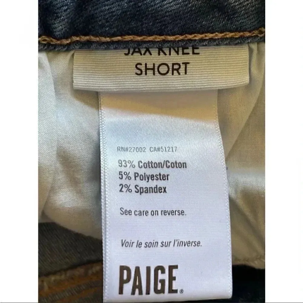 Paige Jax Knee Women Short Raw Hem Pockets Jeans SZ 25 - Image 6