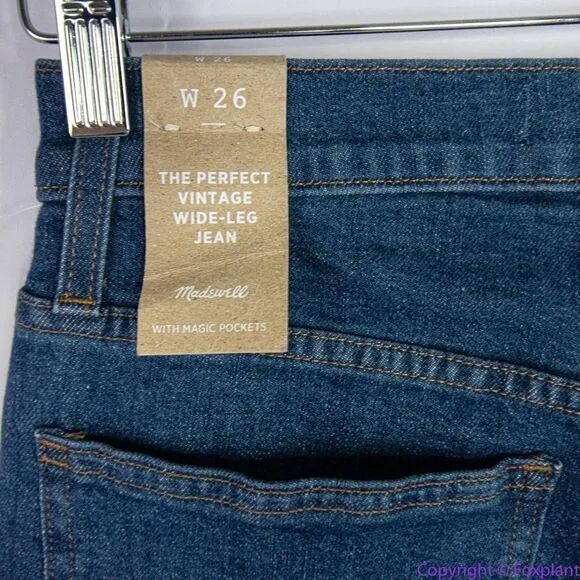 NEW Madewell The Perfect Vintage Wide-Leg Jean‎ in Fairdale Wash, 26 - Image 11