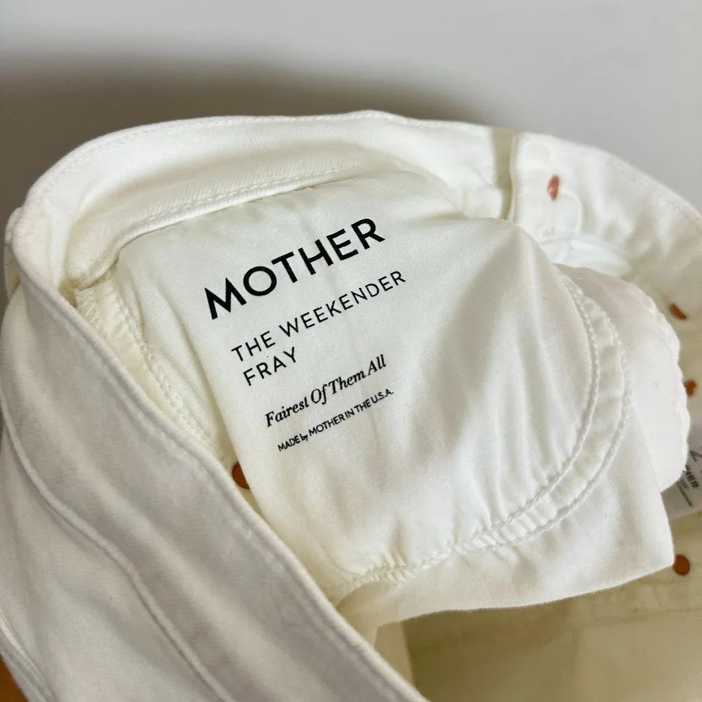 MOTHER The Weekender Fray Jeans in Wash Fairest Of Them All Size US 29 White - Image 12