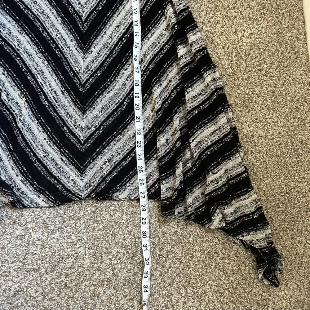 🦋 Charlie Paige Black White Chevron Sleeveless Blouse Boho Bohemian Large XL - Image 5