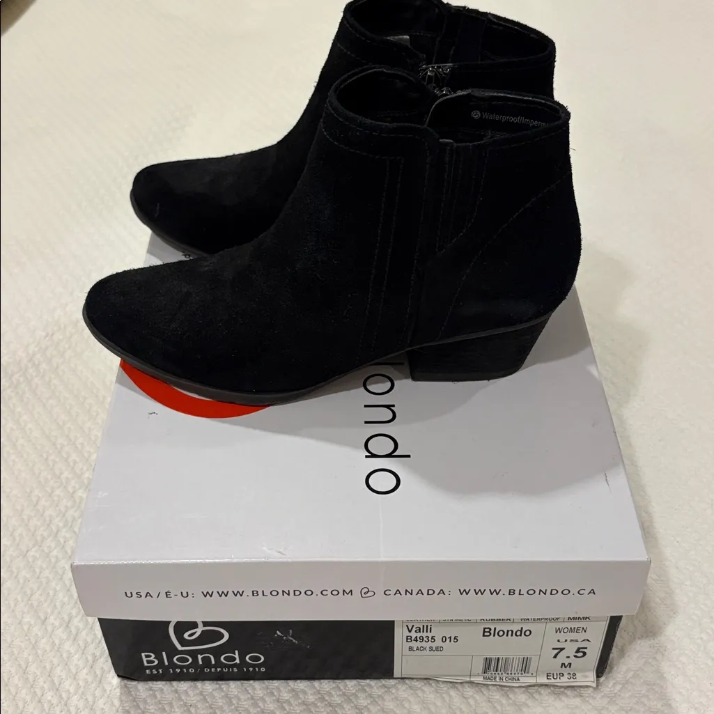 Blondo Black Suede Ankle Booties - Image 2