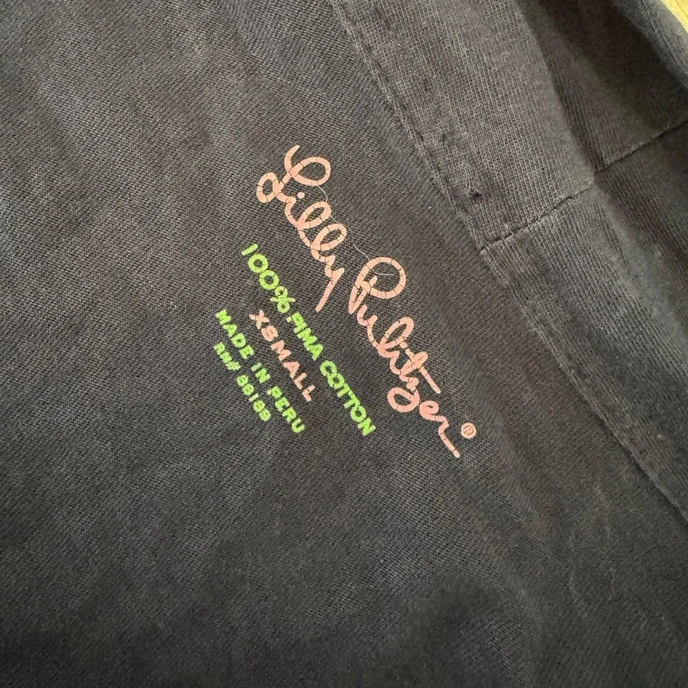 Lilly Pulitzer Navy Open Front Long Sleeve Pima Cotton Cardigan Soft Size XS - Image 7