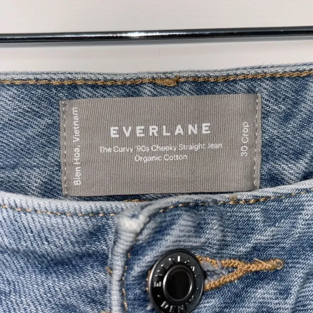 Everlane The Curvy 90’s Cheeky Straight Crop Blue Jeans Size 30 - Image 9