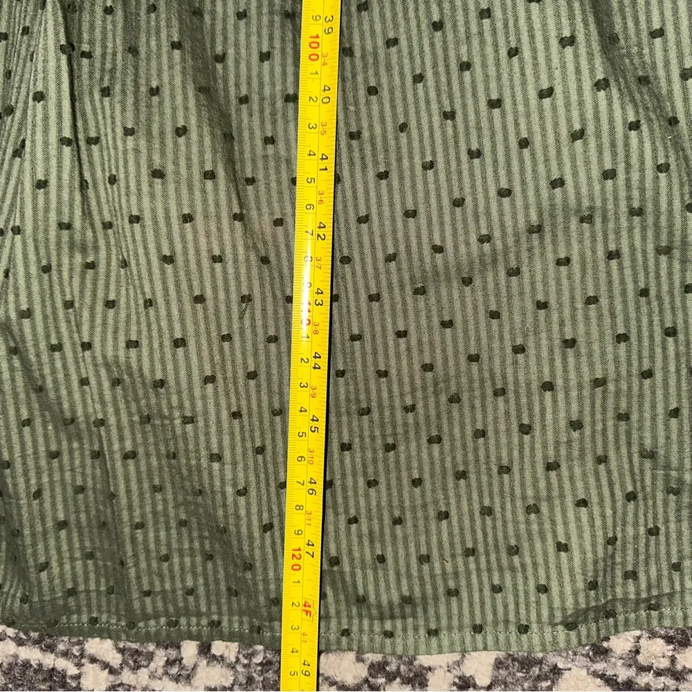 Joie Women’s Size S Army Green Swiss Dot Nashua Gathered Jacquard Midi Dress - Image 10